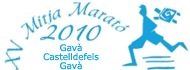 Cartell de la XV Mitja Marató Gavà-Castelldefels-Gavà que passa per Gav Mar (21 Febrer 2010)